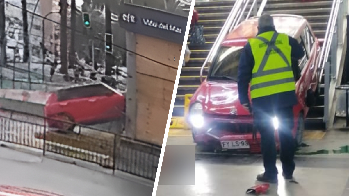 Imagen para: ¡ÚLTIMA HORA! Auto fuera de control se precipita por las escaleras hacia una estación de tren en Viña del Mar. Esto es lo que realmente pasó.